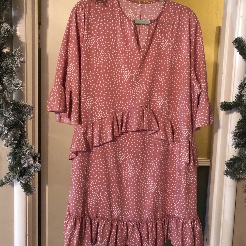 Mauve dot dress